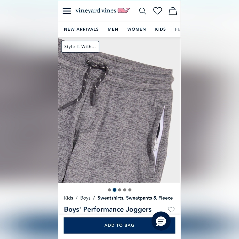 VINEYARD VINES / Boys Jogger Pants / Medium